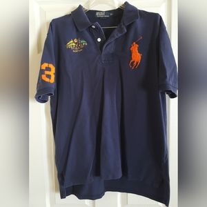 Polo by Ralph Lauren Big Pony Yacht Club #3 Rugby Blue Polo Shirt XL